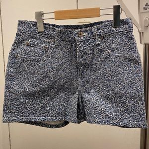 Vintage Floral High Waisted Jean Shorts